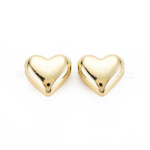 BOGO FREE VTG GOLD HEART POST EARRINGS - Picture 1 of 6